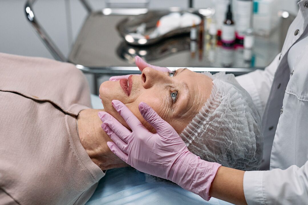 Preparation of facial skin for deep renewal, which is required from 50
