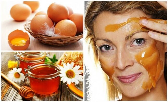 An egg yolk and honey mask will help to tone the facial skin. 